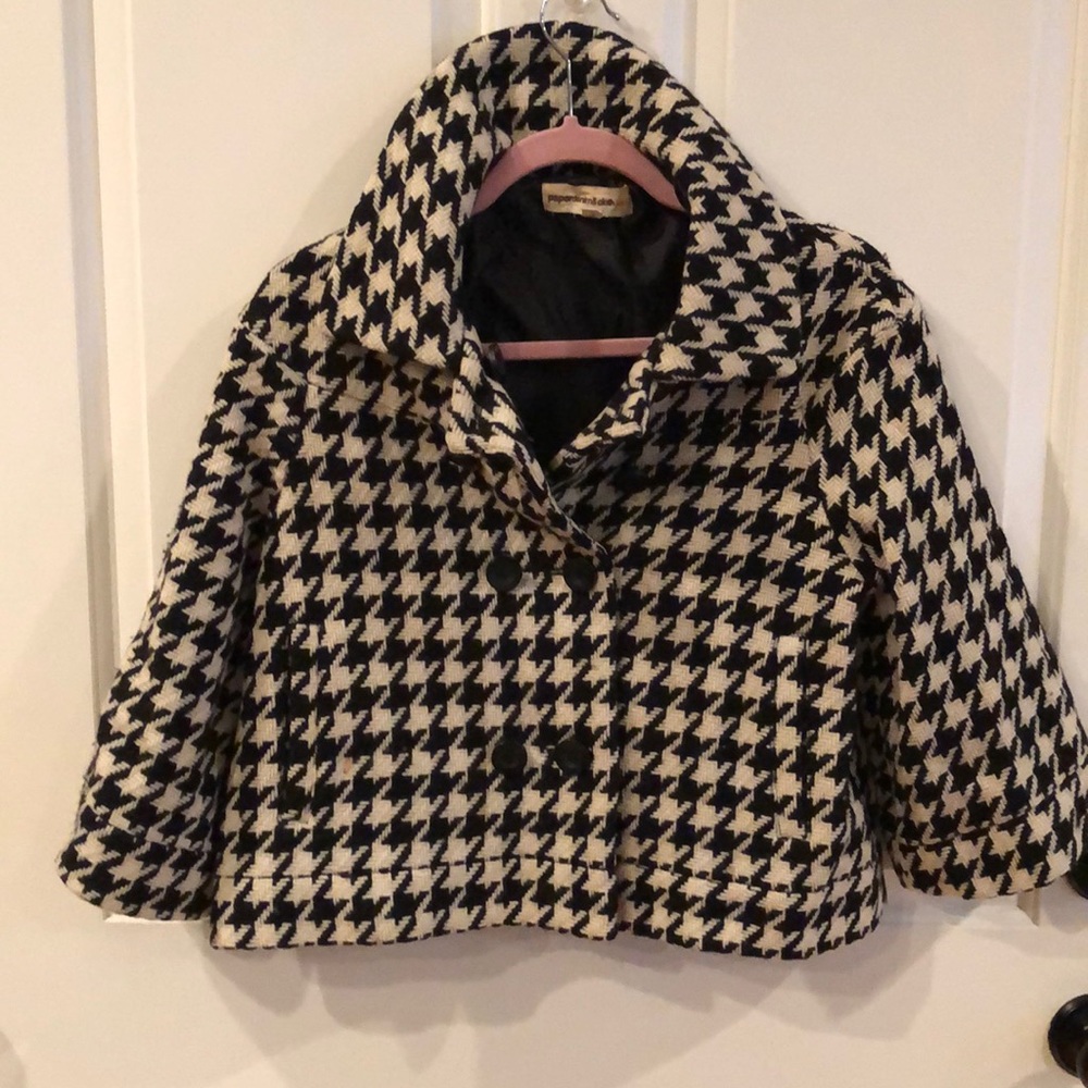 Paper Denim & Cloth Cropped Houndstooth Jacket